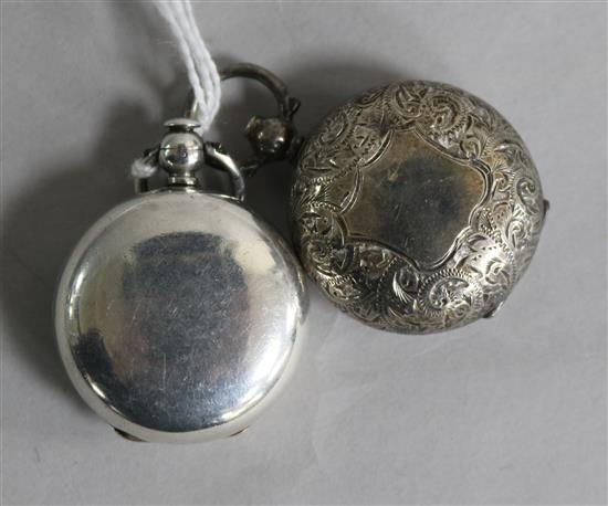Two late Victorian silver sovereign cases.